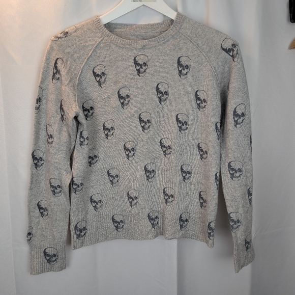 Tory Burch Sweaters - Tory Burch Skull Print Cashmere Sweater Size M In VGUC